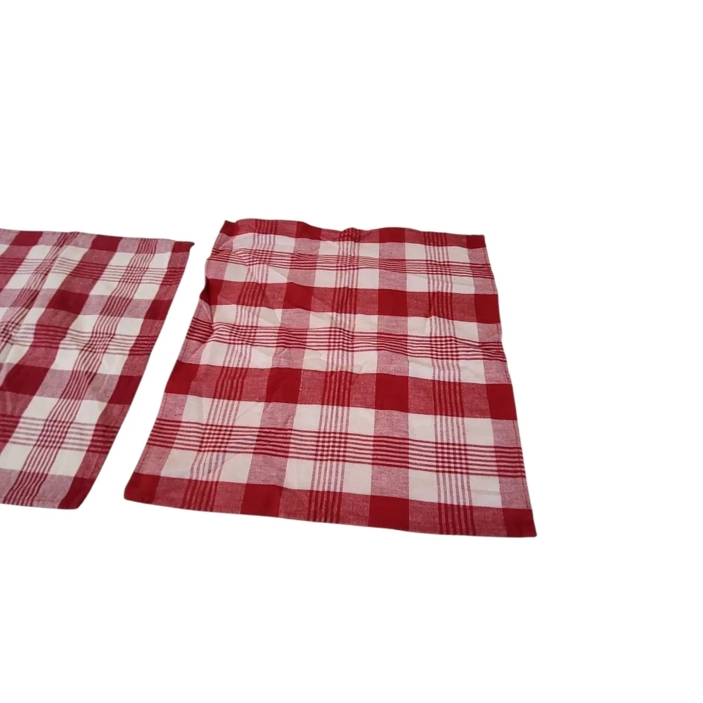 Set of 4 Red & White Plaid Placemats